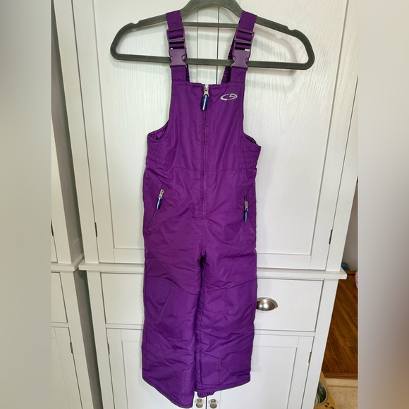 Girls Champion Purple Snow Bib Overalls XS - Picture 1 of 5